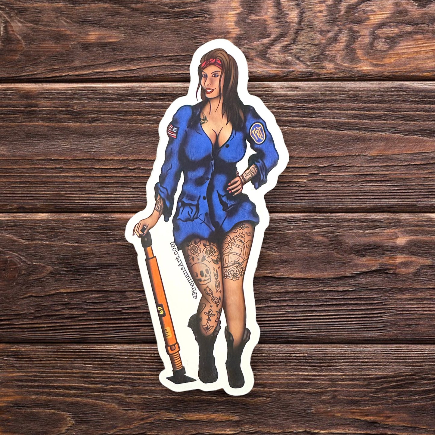 Tech Rescue Pin Up Sticker