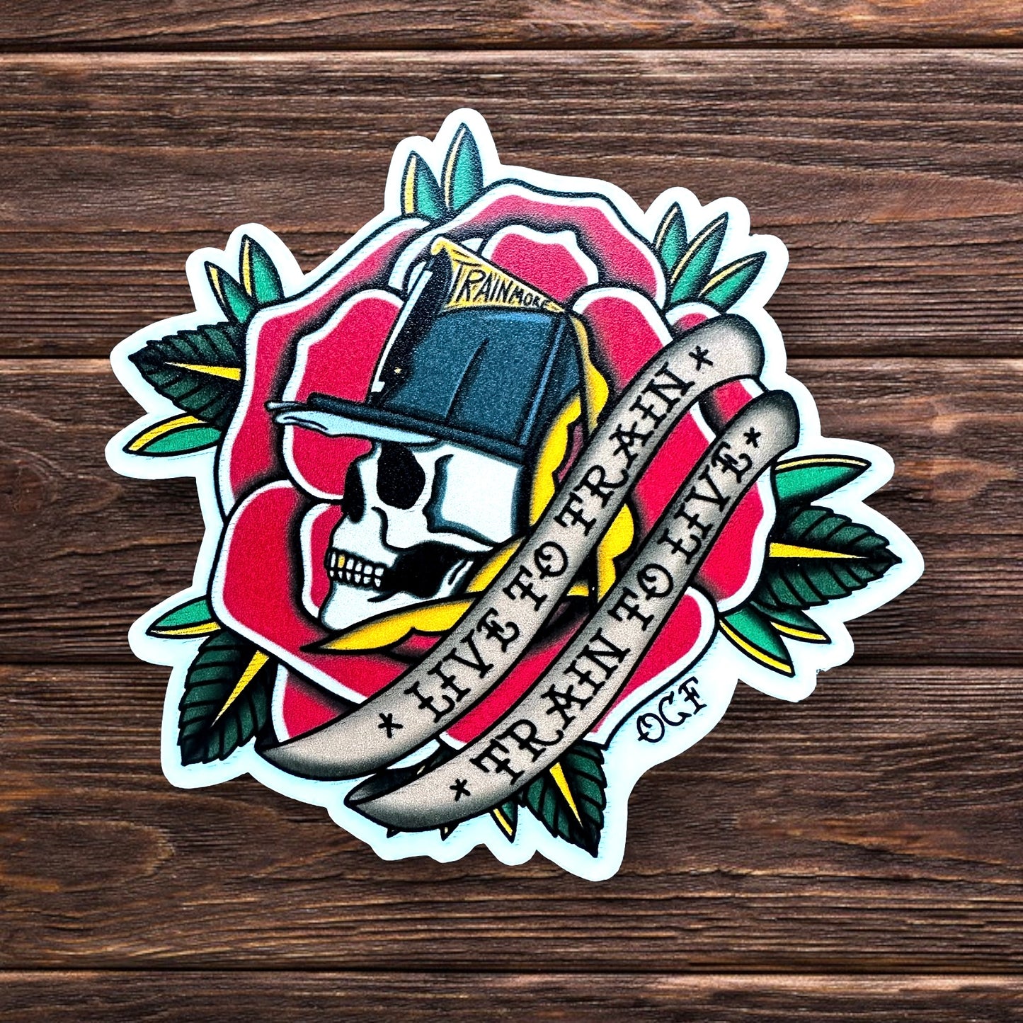Live to Train Skull Sticker
