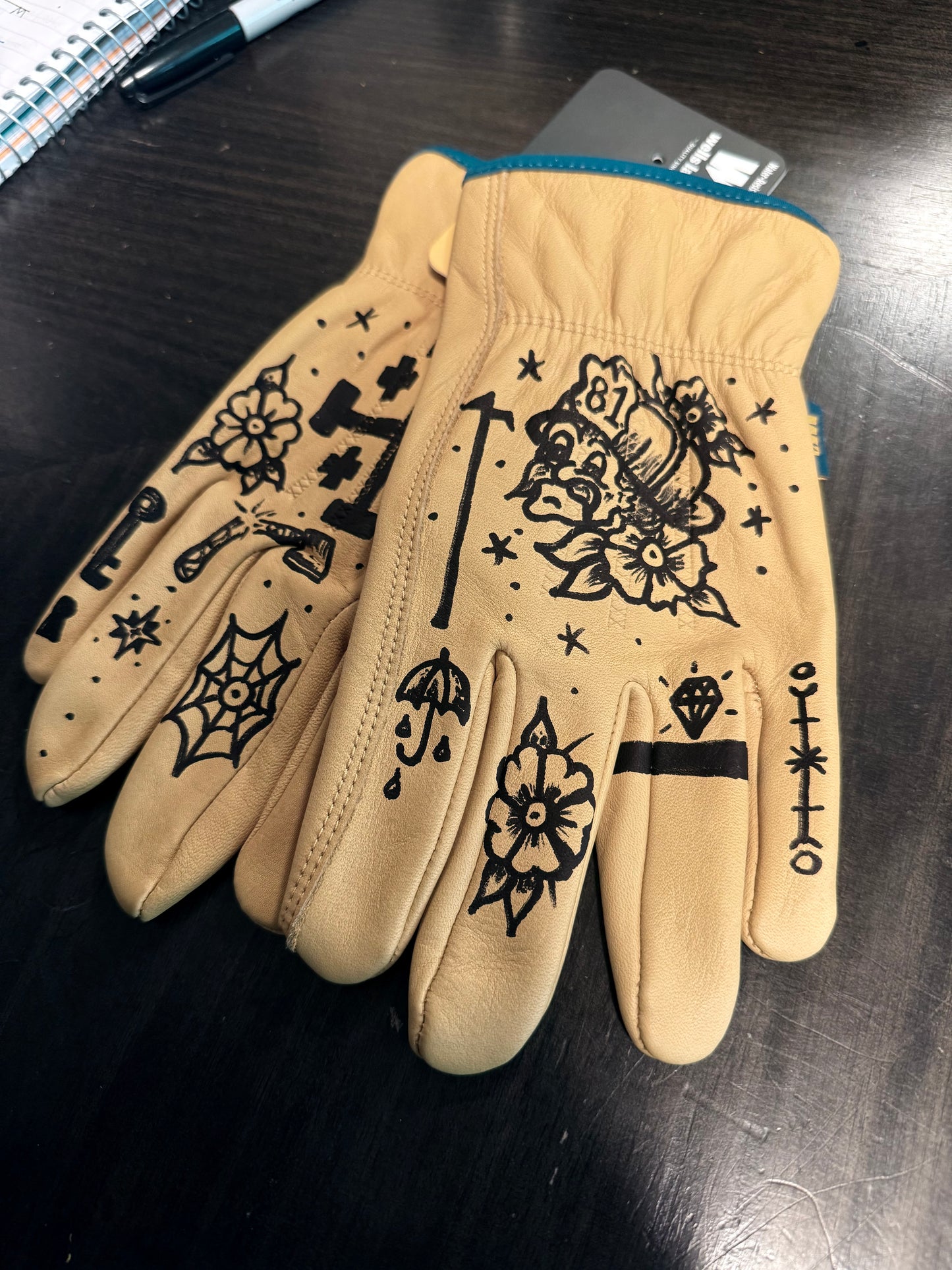 Custom Tatted Gloves