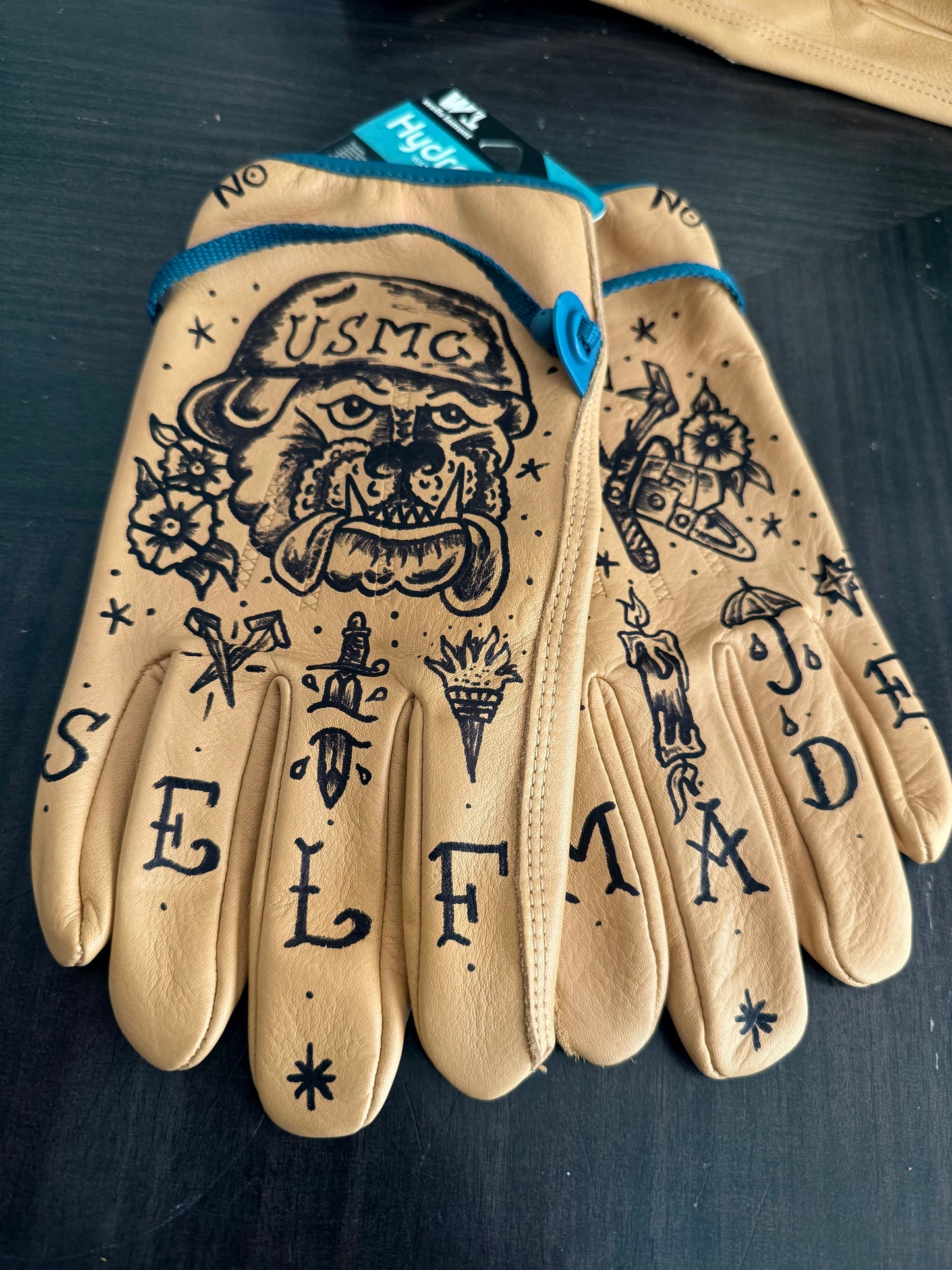Custom Tatted Gloves