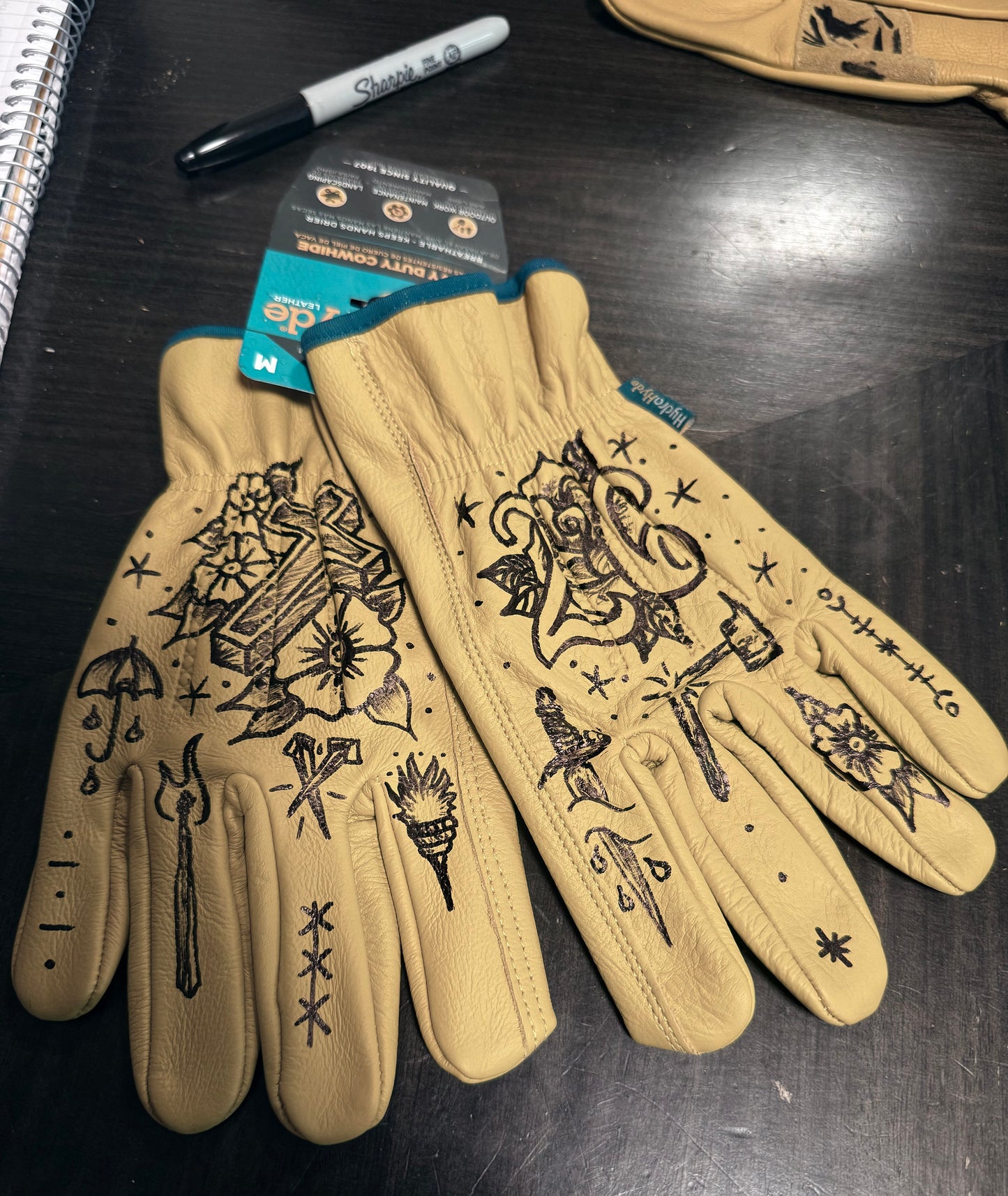 Custom Tatted Gloves