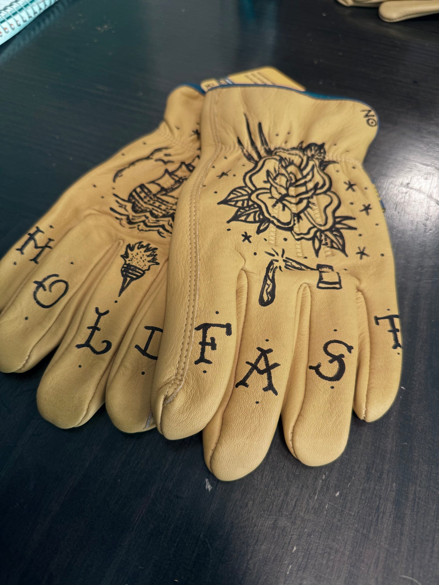 Custom Tatted Gloves