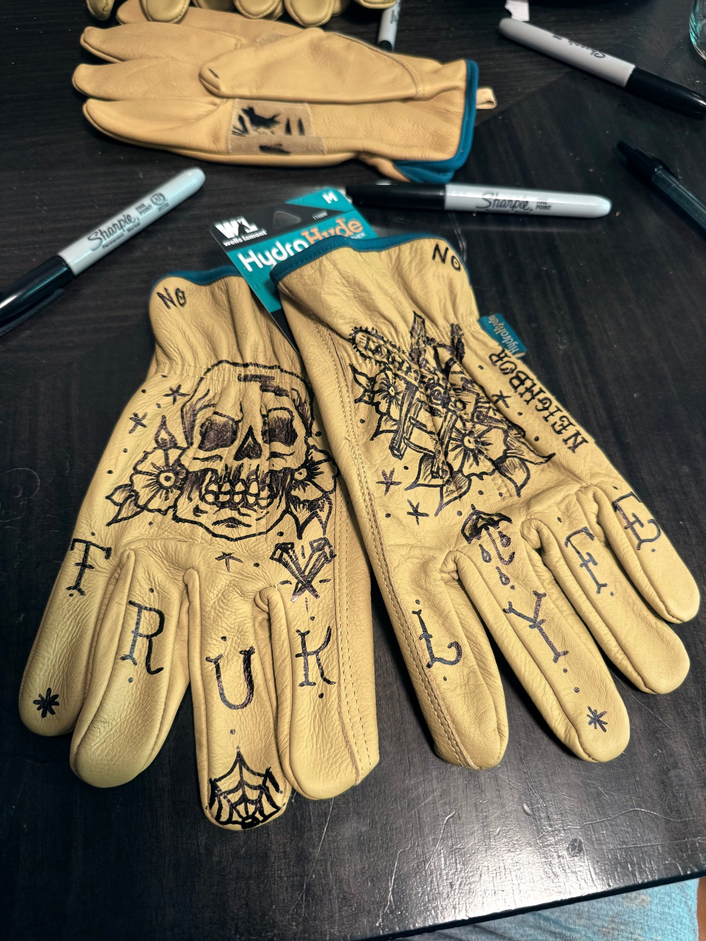 Custom Tatted Gloves